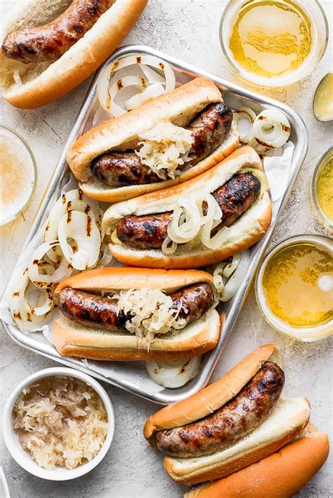 Grilled Beer Brats - The Wooden Skillet