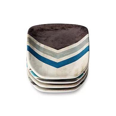 Certified International 4-pc. Wake at the Lake 3D Canape Plates