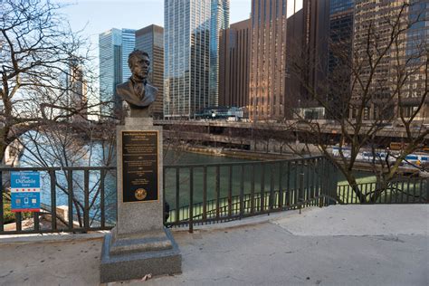 Bust of Jean Baptiste Point DuSable in Chicago