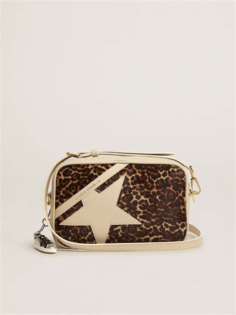 Off-white Star Bag with leopard-print pony skin insert | Golden Goose