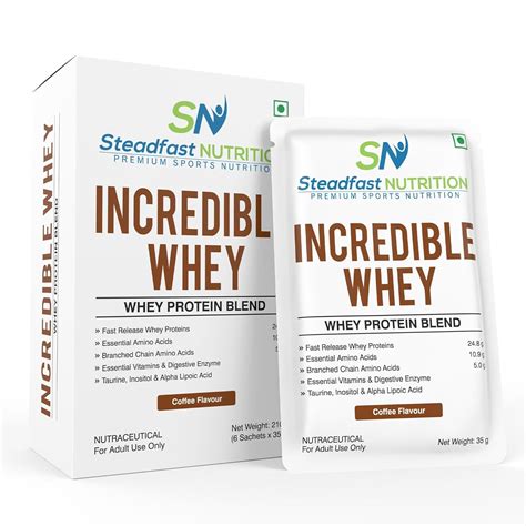 Steadfast Nutrition Incredible Whey Protein| Isolate and Concentrate ...