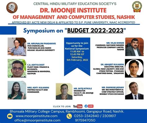 NATIONAL SYMPOSIUM ON " Budget 2022-23" - Dr Moonje Institute Of ...