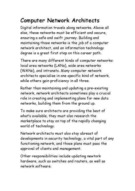 Computer Network Architects Lecture Guides - Computer Network Architects Digital information ...