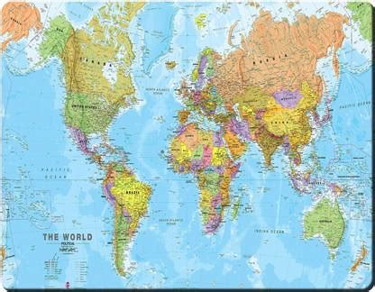 HOMYA Political World Map Design 3D Print High Resolution Non Slip Base ...