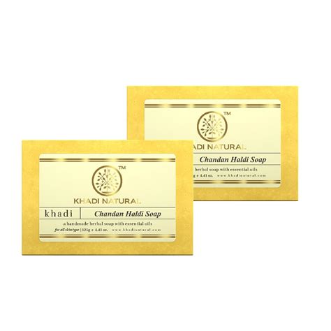 Buy Khadi Natural Chandan Haldi Handmade Soap| Nourishing Herbal Soap ...