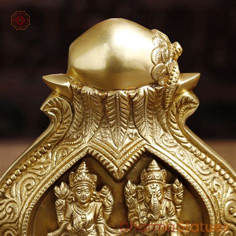Shop Brass Lakshmi Ganesh Engraved in Kalash | Dharma Statues
