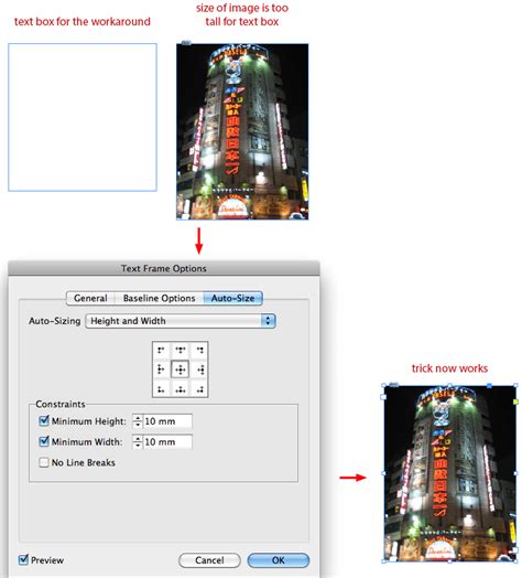 InDesign Fit Text to Frame 的图像结果