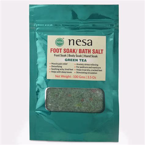 Nesa Green Tea Bath Salt/Foot Soak (100g) | Relax & Rejuvenate with ...