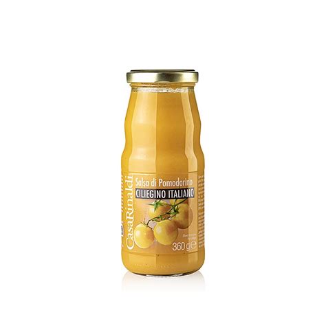 Tomatensaus gemaakt van gele kerstomaatjes, Casa Rinaldi, 360g, Fles ...