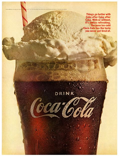 Coke Float 1965 Coca Cola Vintage, Coca Cola Ad, Pepsi, Coke Ad ...