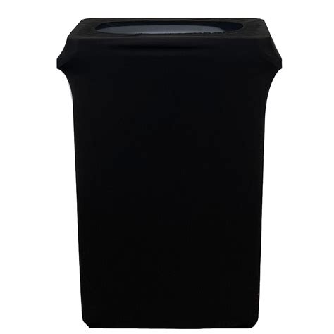 23 Gallon Spandex Slim Jim Narrow Trash Can Cover Black