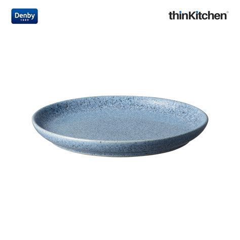 Buy Denby Studio Blue Flint Small Coupe Plate Online at thinKitchen