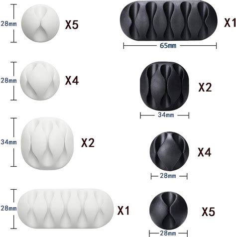 24 Pieces Adhesive Cable Clips Viaky Wire Management India | Ubuy