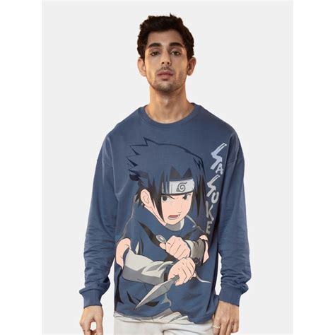 Buy The Souled Store Naruto Sasuke Oversized Full Sleeve T-shirts For ...