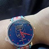 Buy Teal by Chumbak Night Owl Printed Strap Wrist Watch - Navy at Amazon.in