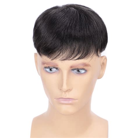 Buy Short Straight Topper Hair Piece Toupee for Men Hair Replacement ...