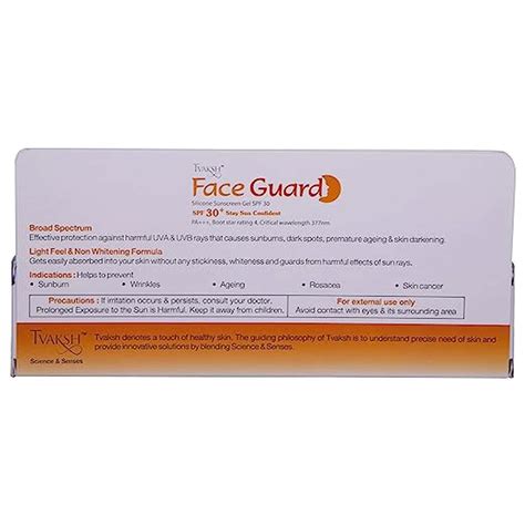 Buy TVAKSH FACE GUARD SILICONE SUNSCREEN GEL_(2*30 UNIT ) - SPF 30+ PA ...
