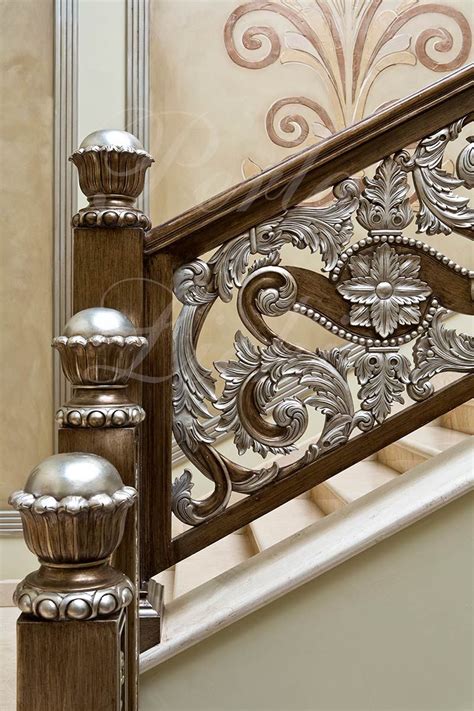PerlaLichi.com »Рука Резные Silver Leaf Перила Деталь | Stairs design ...