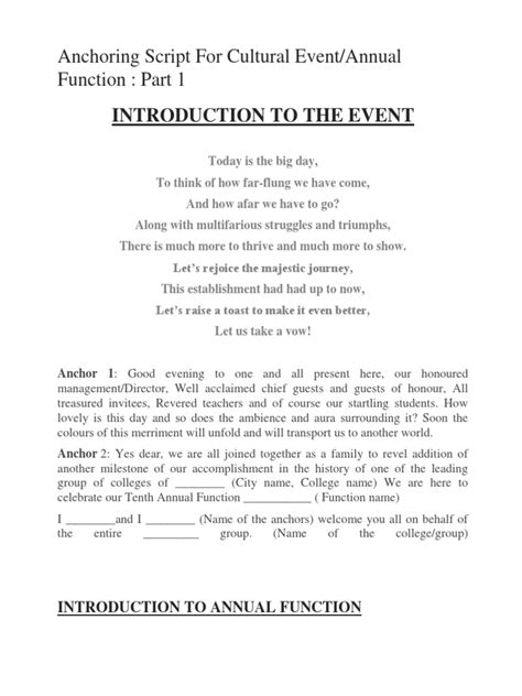 Image result for Anchoring Script for Cultural Program