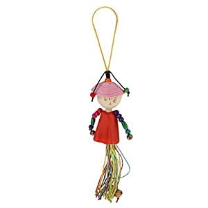 Magideal Chinese Charm Wind Chime Wooden Small Doll Ornaments Crafts ...