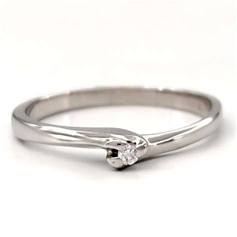 18 kt. White gold - Ring - 0.05 ct Diamond - Catawiki