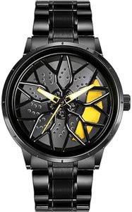 KHXR Spinning car wheel rotating gyro red watch Car wheel watch ...