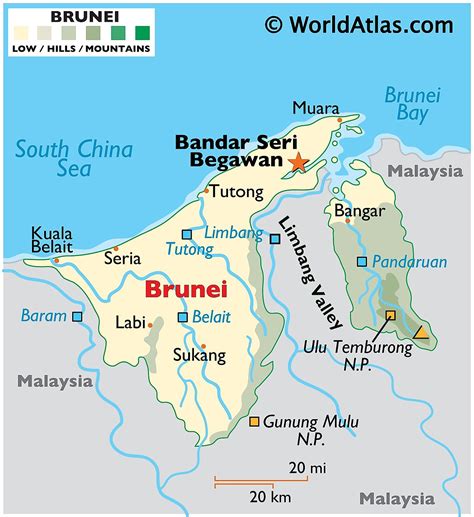Brunei Map - Brunei Darussalam - PVIWA