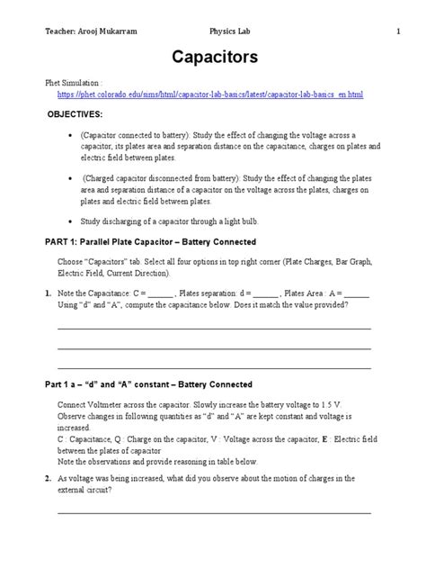 Capacitor Lab Basics PhET Simulation 的图像结果