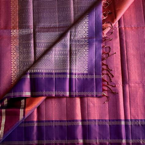 Magenta Silk Saree With Royal Purple Pallu And Gold Zari – NAVARASAM