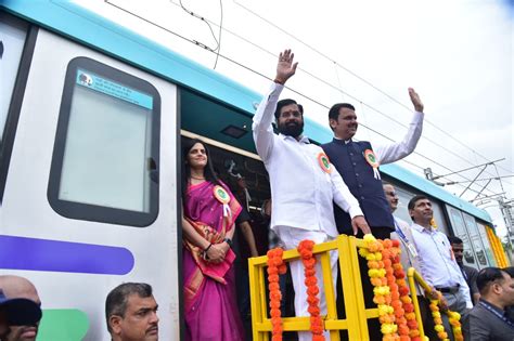 Mumbai: CM Eknath Shinde, Deputy CM Fadnavis flag off Metro 3 trial run