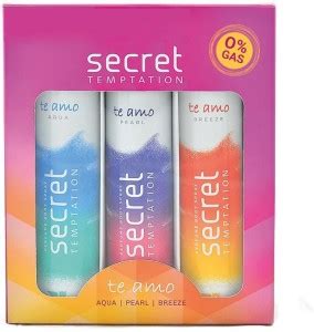 secret temptation Te Amo Aqua, Breeze and Pearl No Gas Perfume Body ...