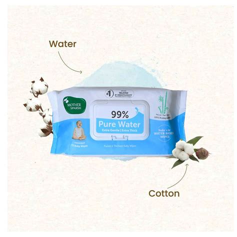 Mother Sparsh 99% Pure Water Baby 72 Wipes - Cureka
