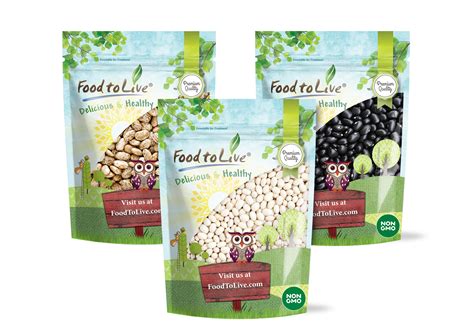 Premium Dry Beans Bundle, 3 Pack – Black Beans (5 LB), Pinto Beans (5 ...