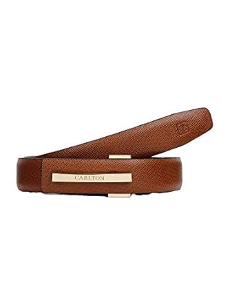 Buy Carlton London Women Tan Brown Sami Formal Leather Belt | 34 | CLWB ...