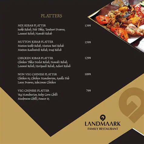 Menu at Landmark Family Restaurant, Hyderabad