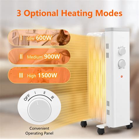Snapklik.com : 1500W Oil Filled Radiator Heater, Electric Oil Radiant ...