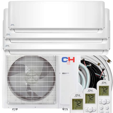 Buy Tri 3 Zone 12000 12000 18000 BTU Multi Zone Ductless Mini Split Air ...
