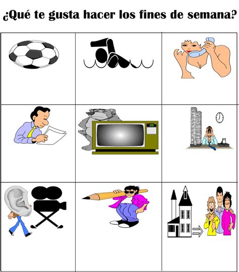 QuÃ© Te Gusta Hacer Los Fines De Semana in English