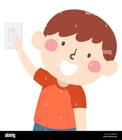 Turning Off A Light Switch Clip Art