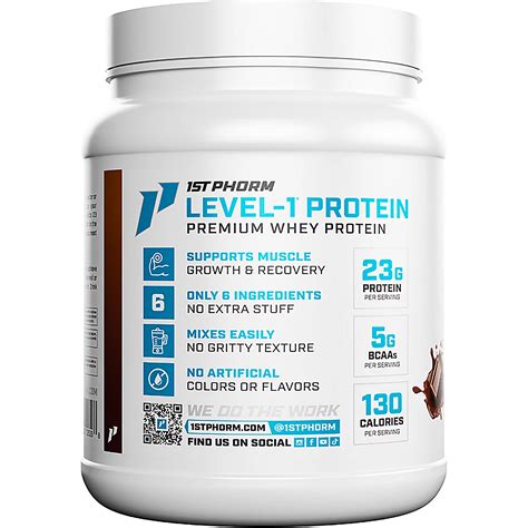 1st Phorm Level-1 Chocolate 1 lb. Protein Powder | Academy