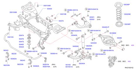 Nissan Altima Suspension Subframe Crossmember (Rear) - 55400-ZS30A ...