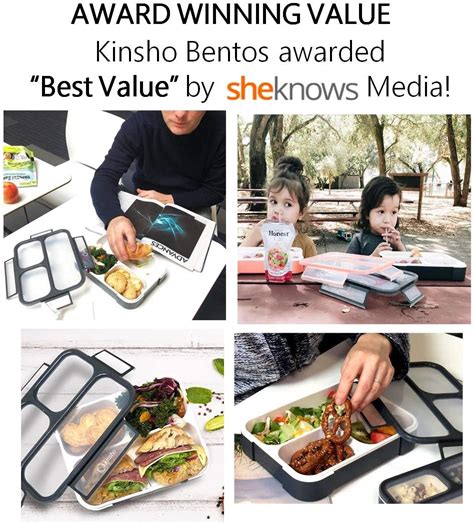 Buy Bento Lunch Box For Adults, Kids | Leakproof Meal Prep Portion ...