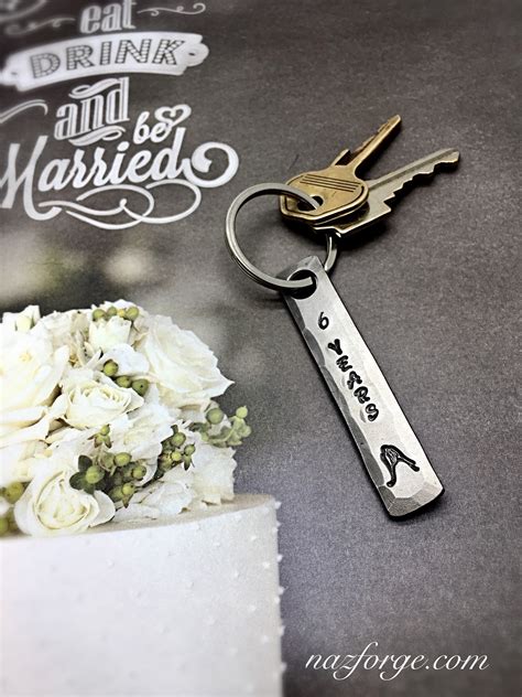 6th Year Iron Wedding Anniversary Keychain Gift Idea for Wife or ...