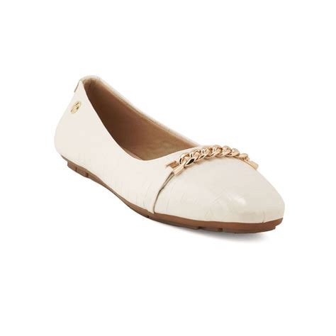 Buy ELLE White Women Slip On Ballerinas Online