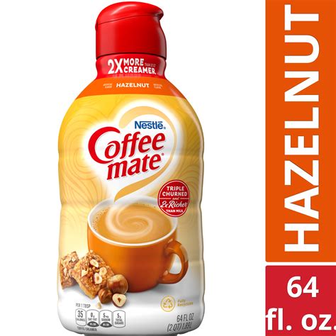 Nestle Coffee mate Hazelnut Liquid Coffee Creamer, 64 fl oz - Walmart.com