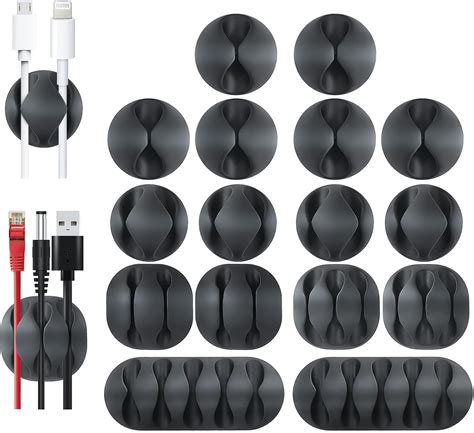 Amazon.com: 16 Pack Cable Clips, Adhesive Cord Holder Cord Clips Cord ...