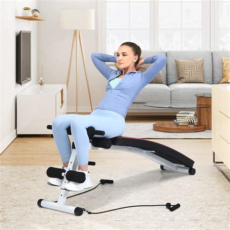 Buy Goplus Multifunctional Sit up Bench, 3 INCH Thickened Decline Bench ...