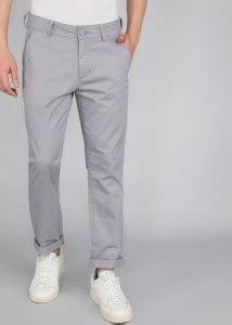 BEING HUMAN Slim Fit Men Grey Trousers - Buy BEING HUMAN Slim Fit Men ...
