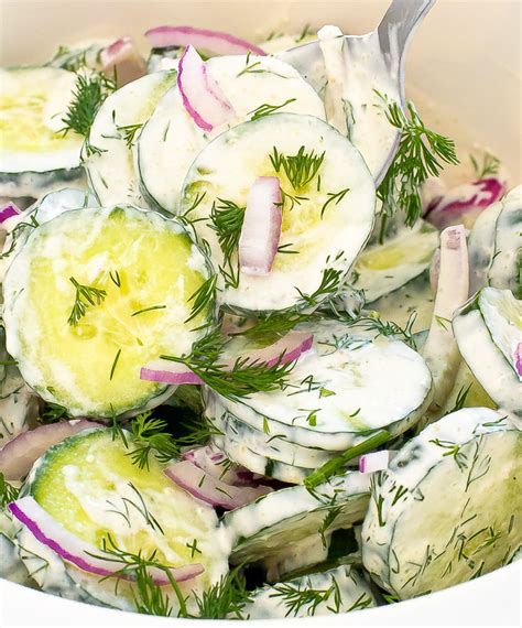 Creamy Dill Cucumber Salad (EASY Summer Side!) - Chef Savvy