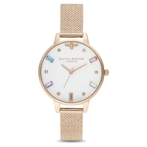 Buy Online Olivia Burton Quartz Analog Golden Dial Watch for Women ...